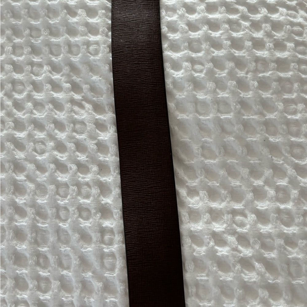 TUMI Dark Brown Belt with Gold-Tone Buckle -MEN'S - Picture 6 of 9